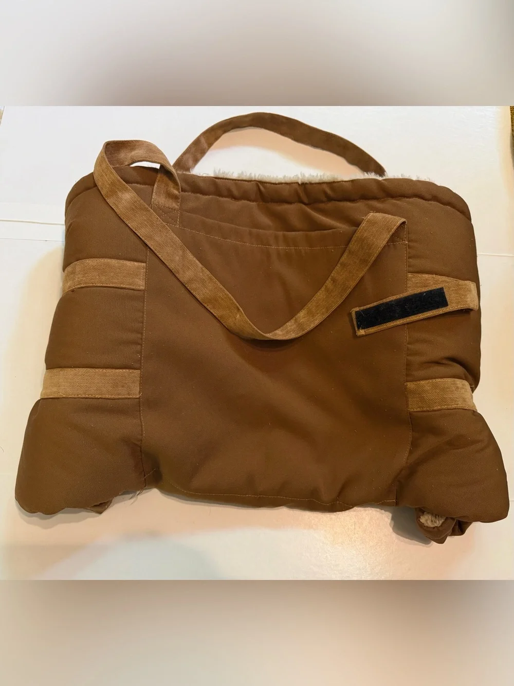 Southern Living fleece pet carrier for small dogs